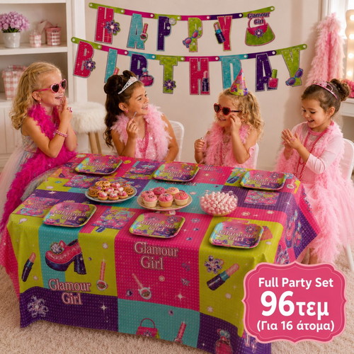Party Box Glamour Girl set for 16 people