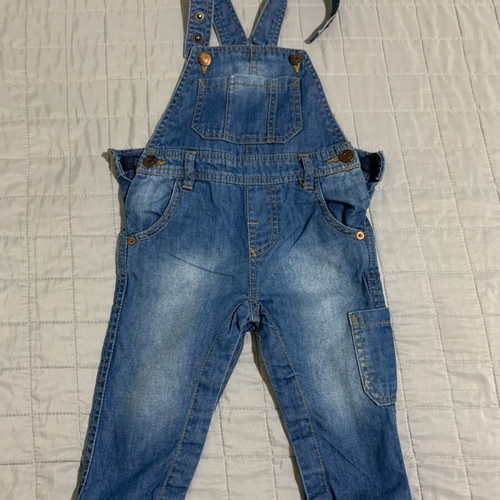 Denim overalls used, size 12-18 months