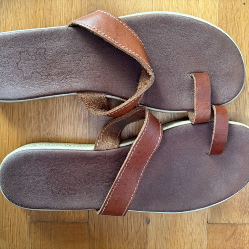 Tan sandals used, size 41