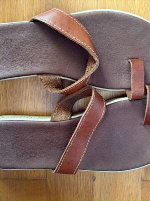 Tan sandals used, size 41