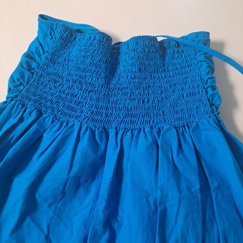 Pink Woman long dress size small like new, blue