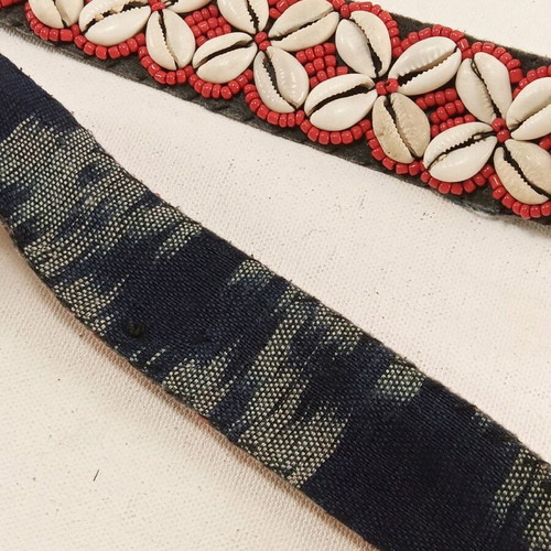Handmade belt with natural shells 82 cm length like new, without cords