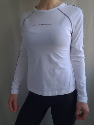 Sergio Tacchini women's long sleeve t-shirt size S new, white