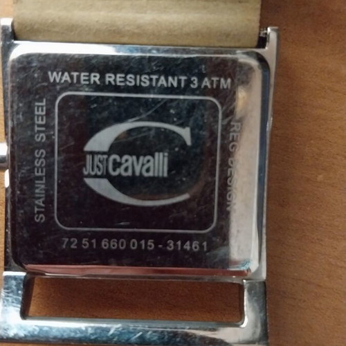 Just Cavalli watch used, leather strap mint green