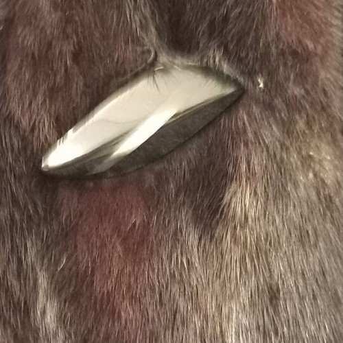 Black mink fur coat, single piece, like new