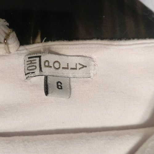 Polly dress white double fabric mako used