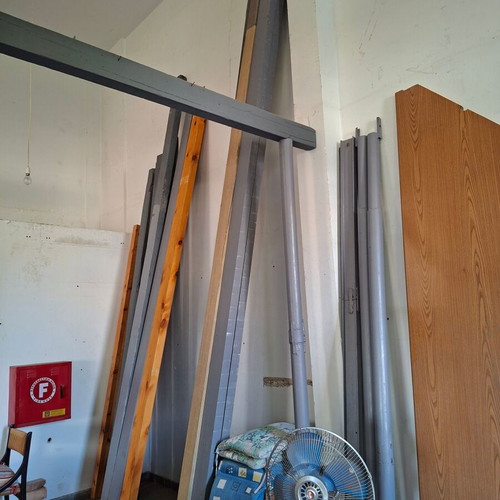 Wooden planks and tongue and groove planks, used