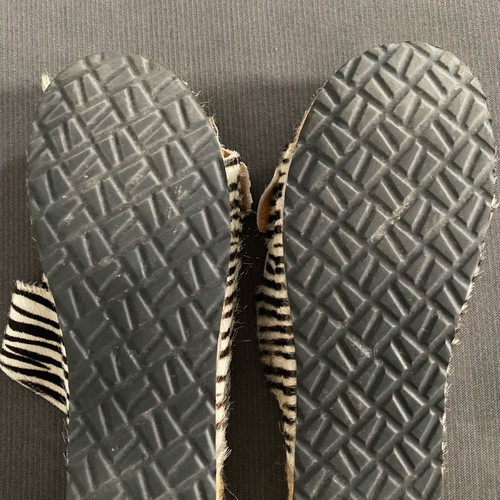 Manebi Calf Hair Nordic Sandals Animalier used, size 39