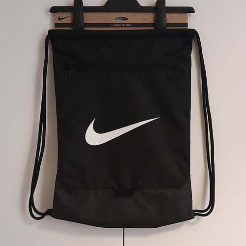 Nike sports bag new, black with white logo, polyester
