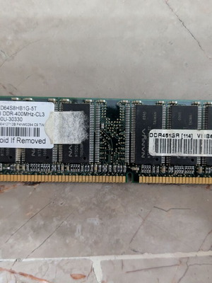 Μνήμη Nanya 512MB DDR1 PC3200 400MHz DIMM 184-pin μεταχειρισμένη