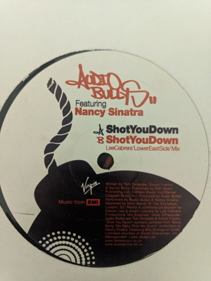12" Audio Bullys Featuring Nancy Sinatra Shot You Down vinyl used, electronic