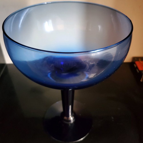 Glass cocktail glass new, dark blue, collectible