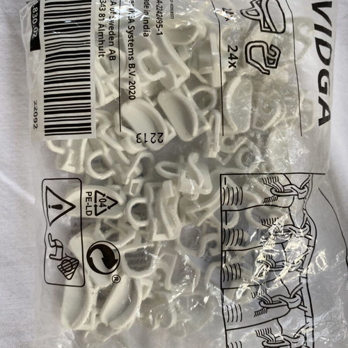 Vidga glider and hook pack, 2 sets of 24, new, IKEA