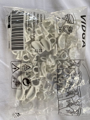 Vidga glider and hook pack, 2 sets of 24, new, IKEA