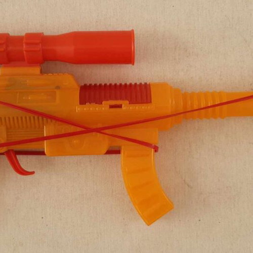 Anco 1980s Comet space plastic toy gun with sound and spark new