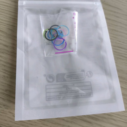 Set of 10 hoop earrings new, allergy resistant, multicolor resin