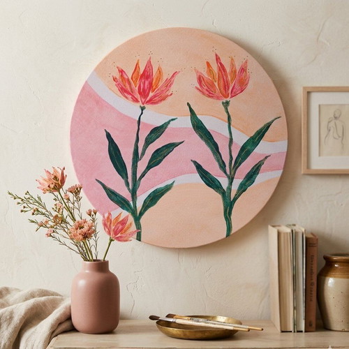Painting new, original handmade artwork with acrylics