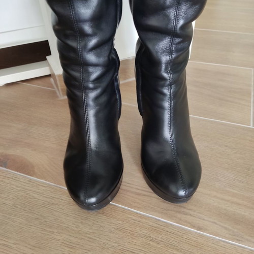 Over the knee boots handmade used, Jimmy Shoes, black