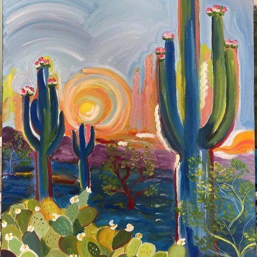 Heat oil painting new, size 50×60, Maria Kondyli