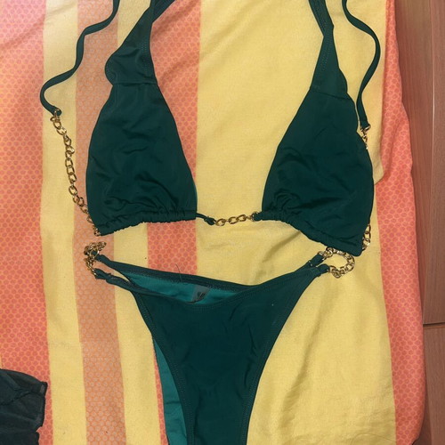 Swimsuit like new, black and multicolor, sizes XS and S