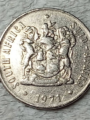 South African 50 Cents Coin 1971 used, MV67-90