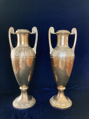 Silver-plated antique vases used in good condition