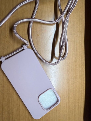 Θήκη iPhone 16pro ροζ με λουρί καινούργια