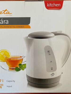 ETA Bara kettle 1.7lt 2200W new, grey-white