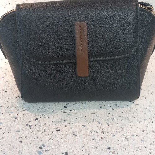 Crossbody bag A To Z Greek new, black and brown