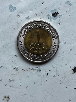 Egypt 1 Pound 2011 Bimetallic Coin used