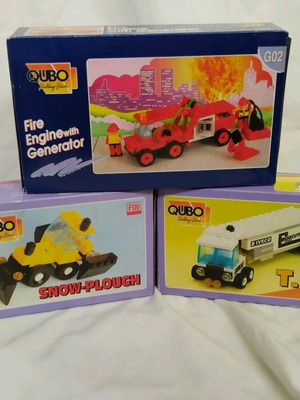 Παιχνίδια κατασκευών Qubo καινούργια, πακέτο 3, δεκαετία 1990