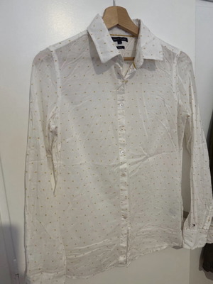 Tommy Hilfiger white shirt with yellow dots, XS