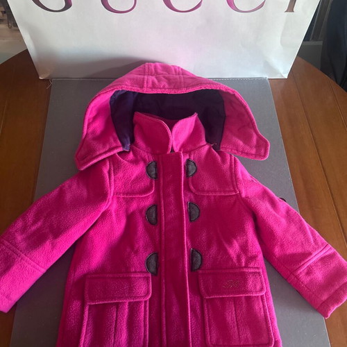 Marasil girls coat fuchsia used, size 18M-86cm