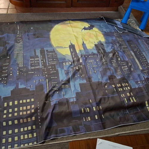 Batman city banner used, polyester for party