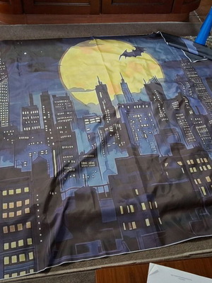 Batman city banner used, polyester for party