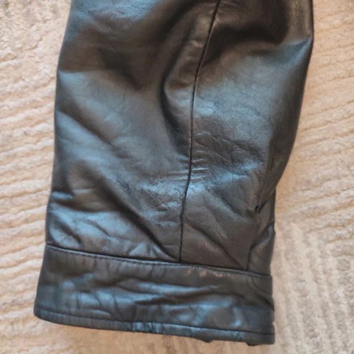 X-SOMA Real Leather Jacket used, size L-XL, black with removable hood