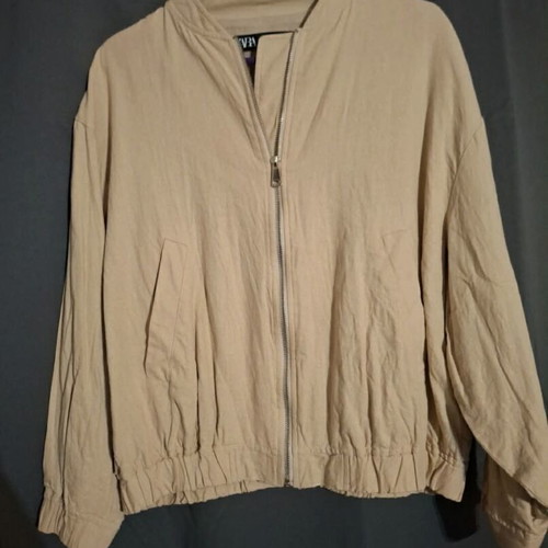 Zara bomber jacket beige sand colour S like new