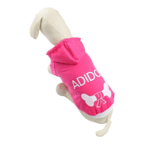 Dog hoodie pink with hood