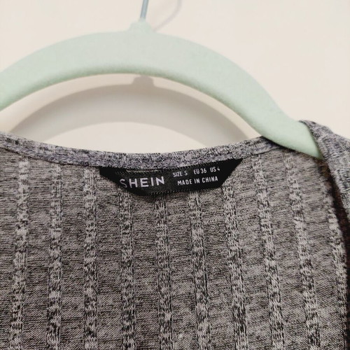 Shein short-sleeve dress gray small new