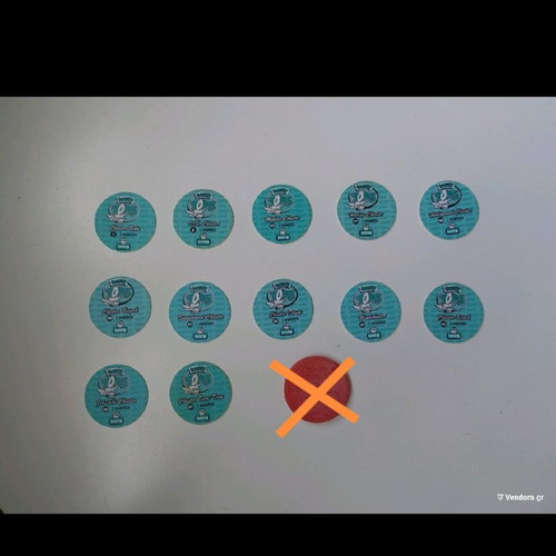 Tasty Tops Chester collectible caps '90 used, set of 12