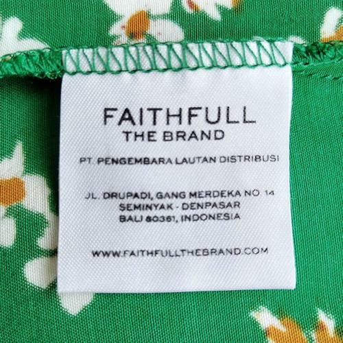 Faithfull The Brand Mini Wrap Dress Used, Green XS
