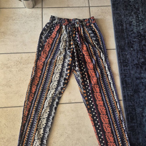 Boho pants Bershka like new, colorful, size XS
