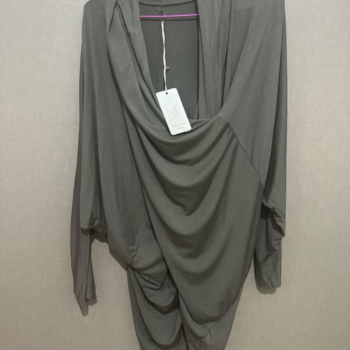 Moonshine Italian women's tunic new, grey and beige, XL to 3XL