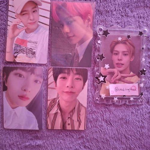 Kpop photocards set with Oneus Hwanwoong and Golden Child Bomin