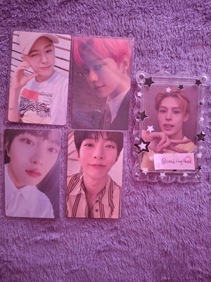 Kpop photocards set with Oneus Hwanwoong and Golden Child Bomin