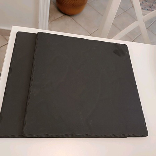 Revol Basalt square plates set of 2 pieces like new 25x25 cm