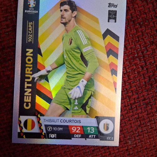 Iniesta and Courtois 2024 cards like new
