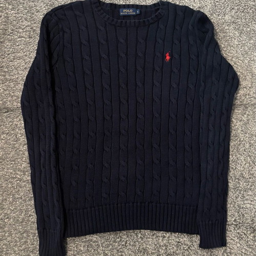 Polo Ralph Lauren women's knit sweater size Small navy like new