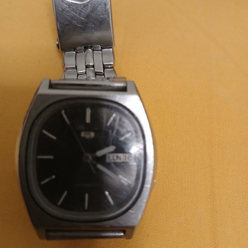 Seiko 5 automatic watch used, silver men's