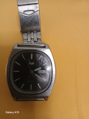 Seiko 5 automatic watch used, silver men's